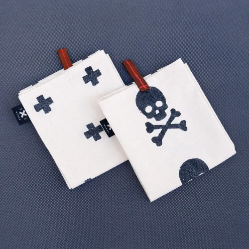 3x3 Works - Skull & Bones Kitchen/dish Towel Set Of 2