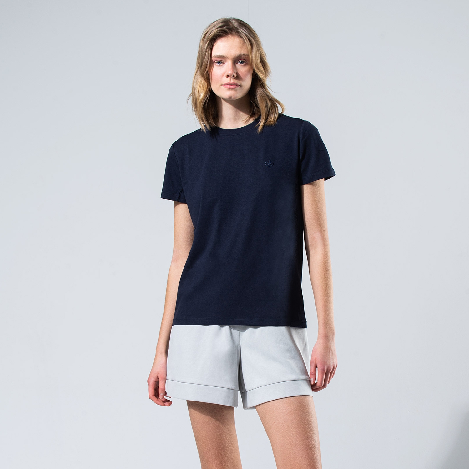 Thara Concept - Organic Fabric Crew Neck T-shirt M Navy Blue | hipicon