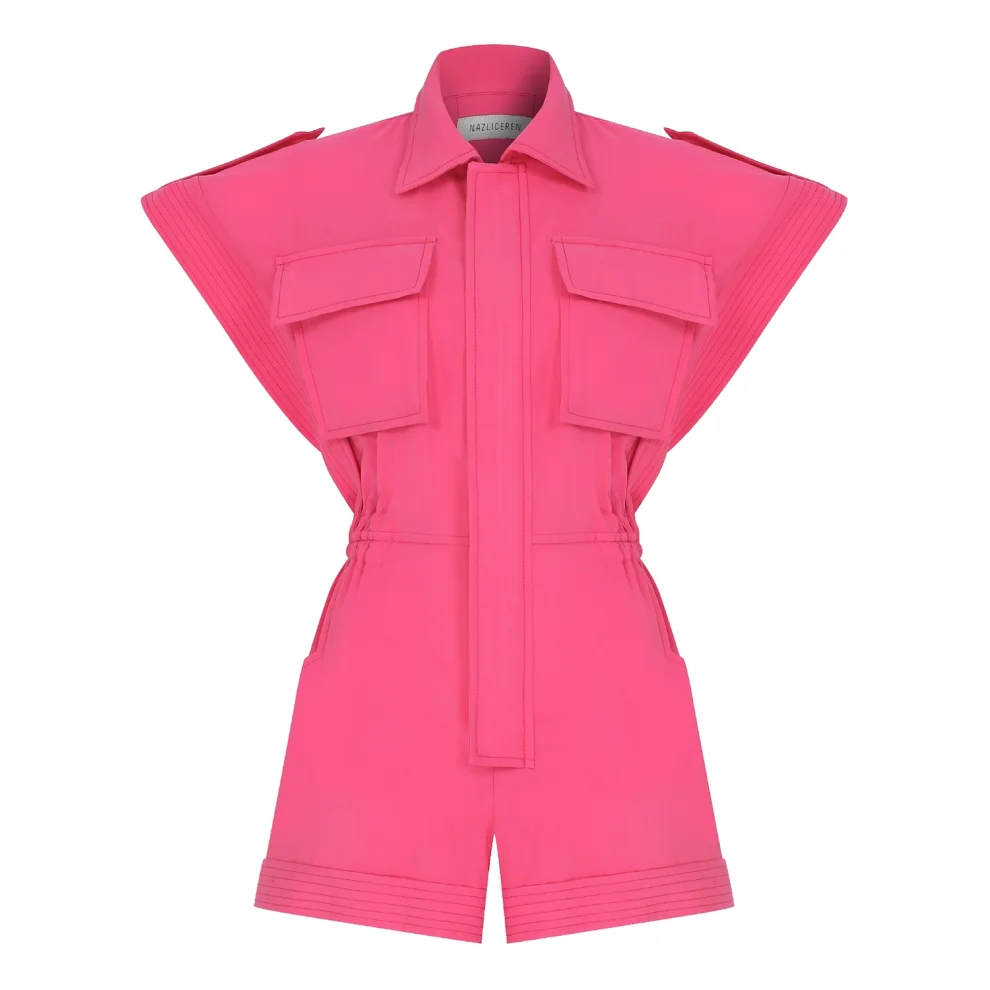 Nazlı Ceren - Aleiada Playsuit In Virtual Pink