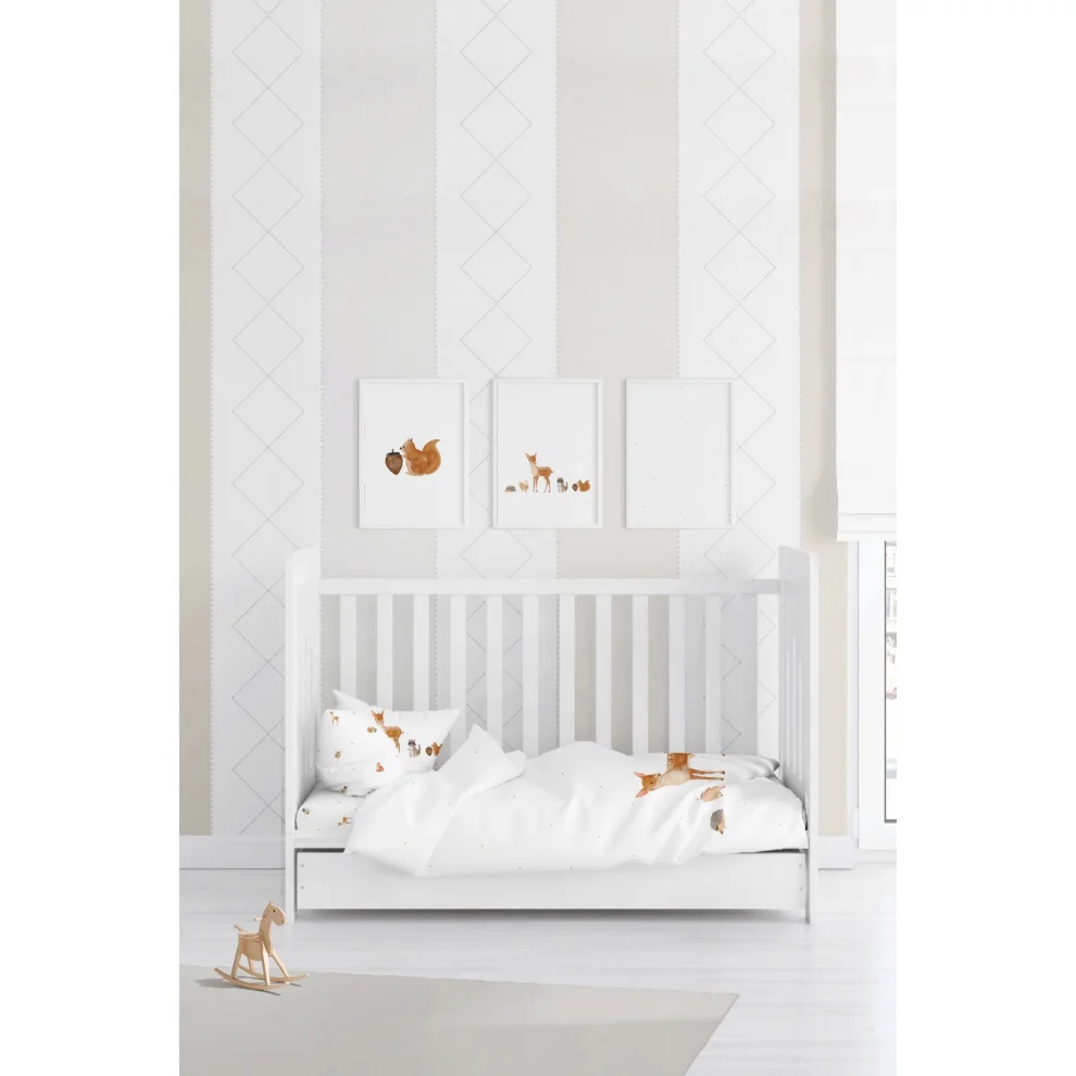 Casadora Baby - Forest Amigos  Satin Baby Bedding Set