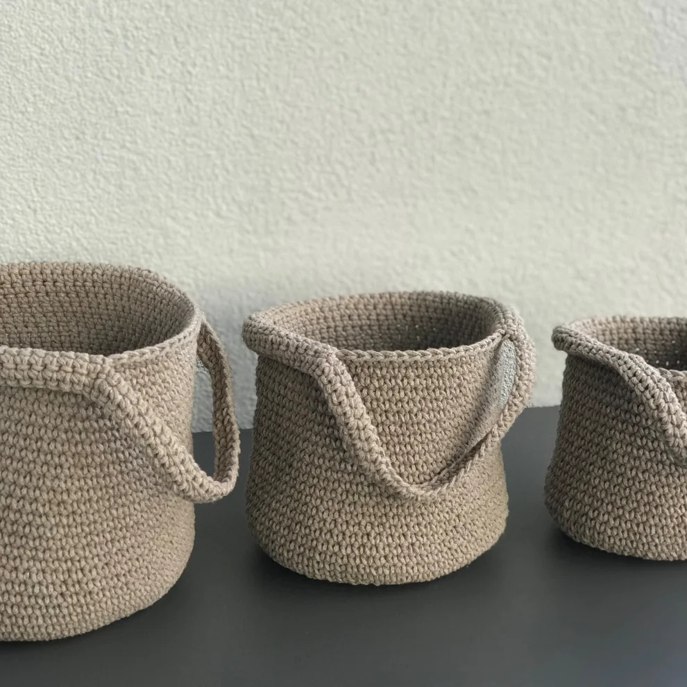 SuGibi - Wall Hanging Storage Basket Set Of 3