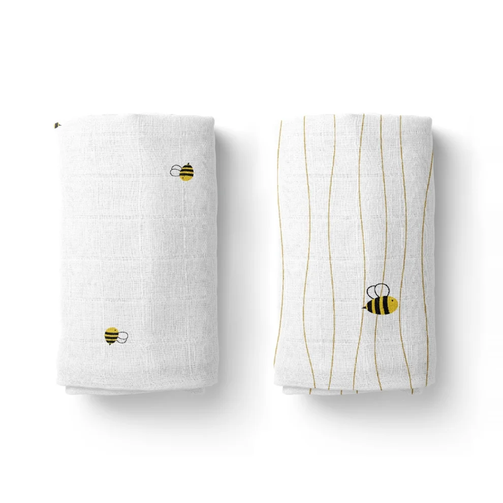 Casadora Baby - Happy Bee 2- Piece Muslin Set