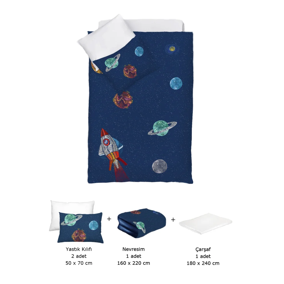 Casadora Baby - Space Planet Kids Bed Set