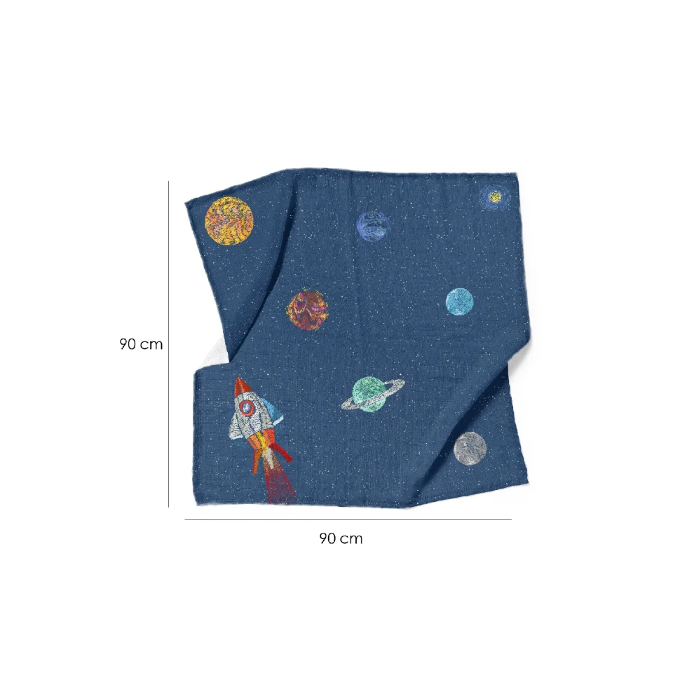 Casadora Baby - Space Planet 2- Piece Muslin Set