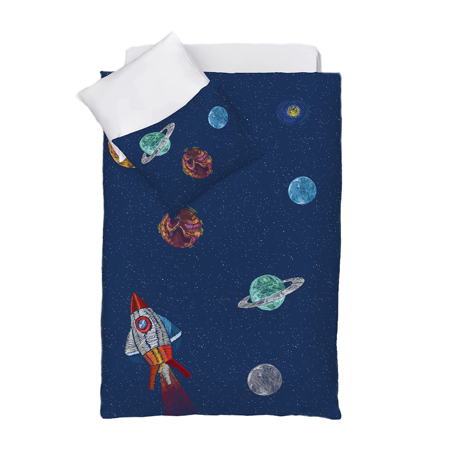 Space Planet Kids Bed Set