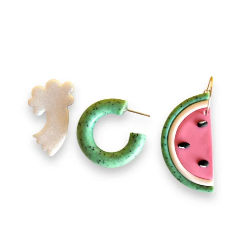 Daisy Lazy Creations - Watermelon Triple Earring Set