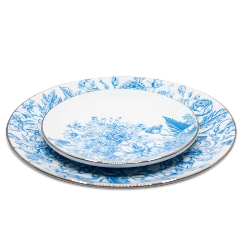 Mİ Su Deco - Floral Patterned  Dessert Plate