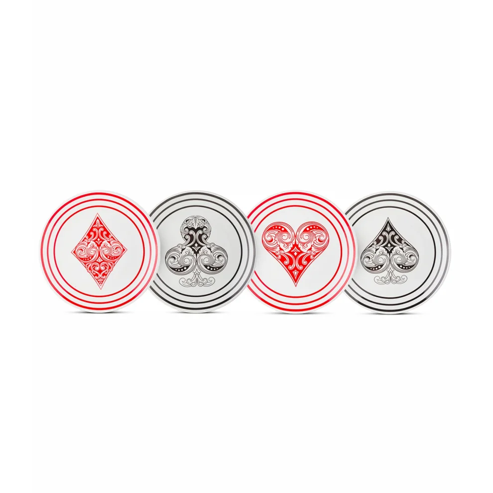 Mİ Su Deco - Playing Card Figured Plate Set