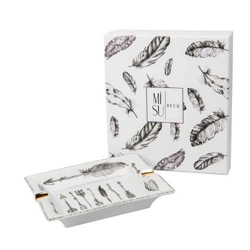 Mİ Su Deco - Feather Patterned Ashtray