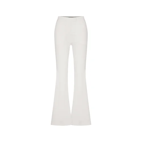 Nazlı Ceren - Marylebone Crepe Flared Trousers In Vanilla Ice M White ...