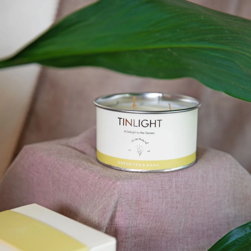 Tinlight - Green Tea& Basil Candle 340gr