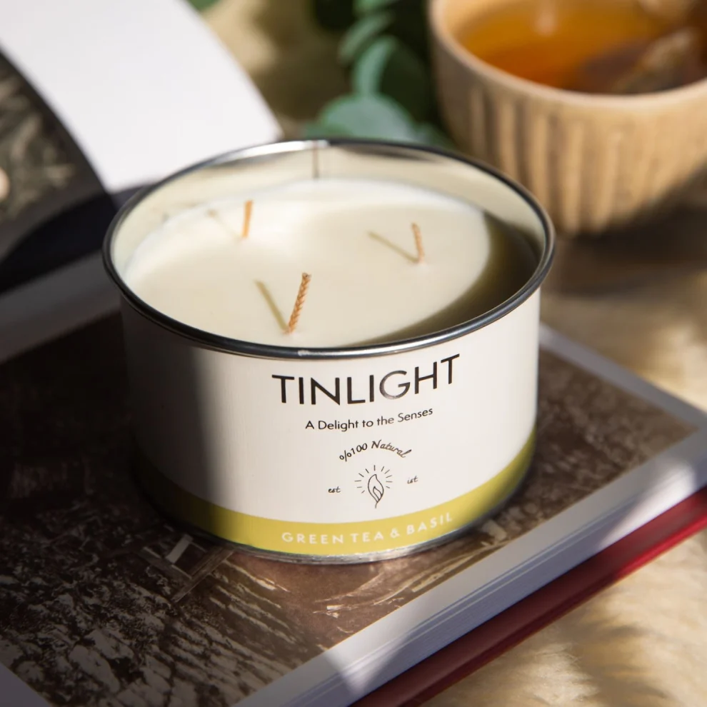Tinlight - Green Tea& Basil Candle 340gr