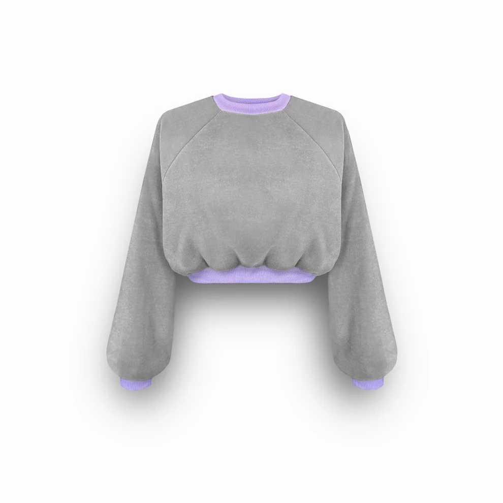 Follow Fiction - Oversize Crop Polar Sweatshirt