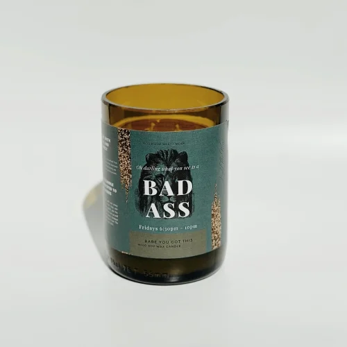 Light The Wine - Bad Ass Candle Recycled Wine Bottle Candle