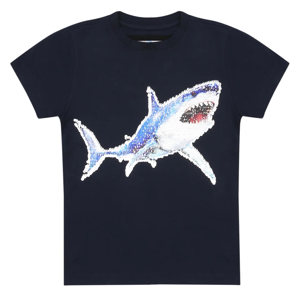 My Cutie Pie - Pullu Shark İşlemeli T-shirt