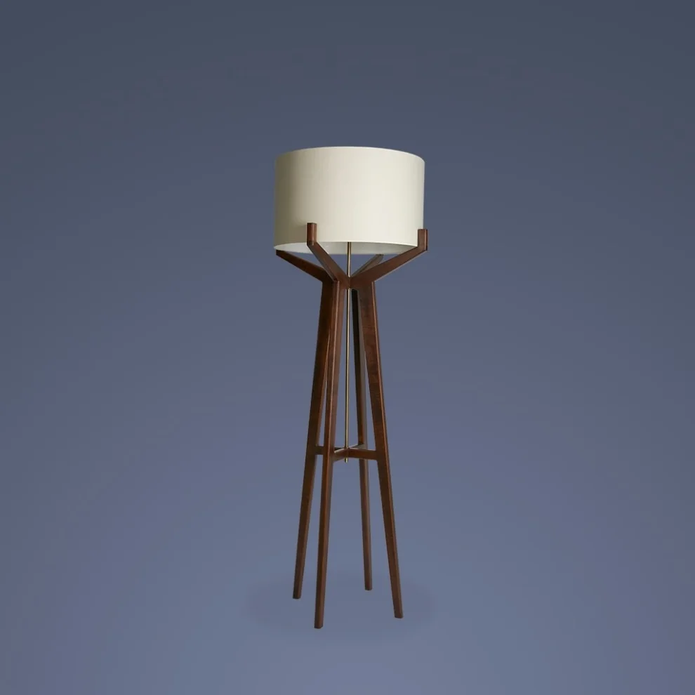 Atolye Store - Wooden Four-legged Floor Lamp