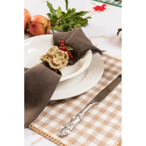 Figs in Nest - Double Hanzade Lacy Place Mat Set Of 3