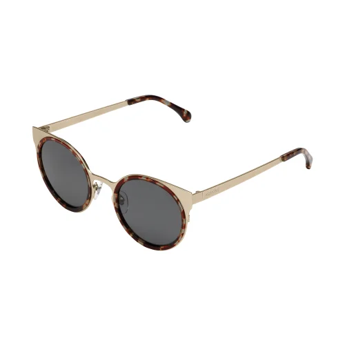 Komono - Lulu Steel White Gold/havana Unisex Sunglasses