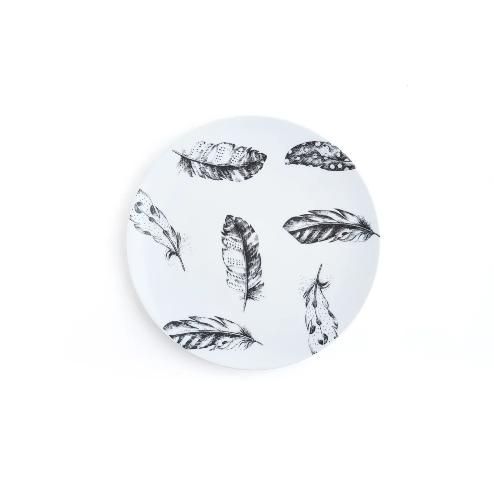 Mİ Su Deco - Feather Patterned Dinner Set 30 Pcs