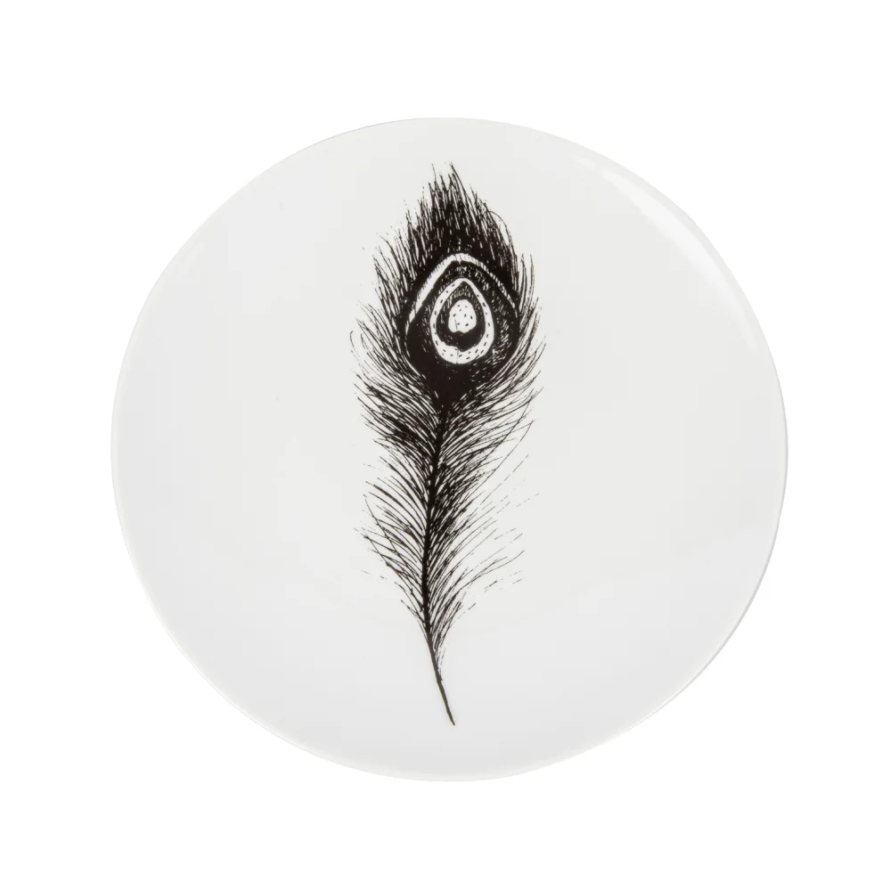 Mİ Su Deco - Feather Tüy Desenli 30 Parça Yemek Takımı