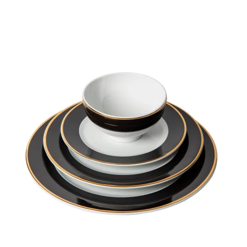 Mİ Su Deco - Line Patterned Dinner Set 32 Pcs