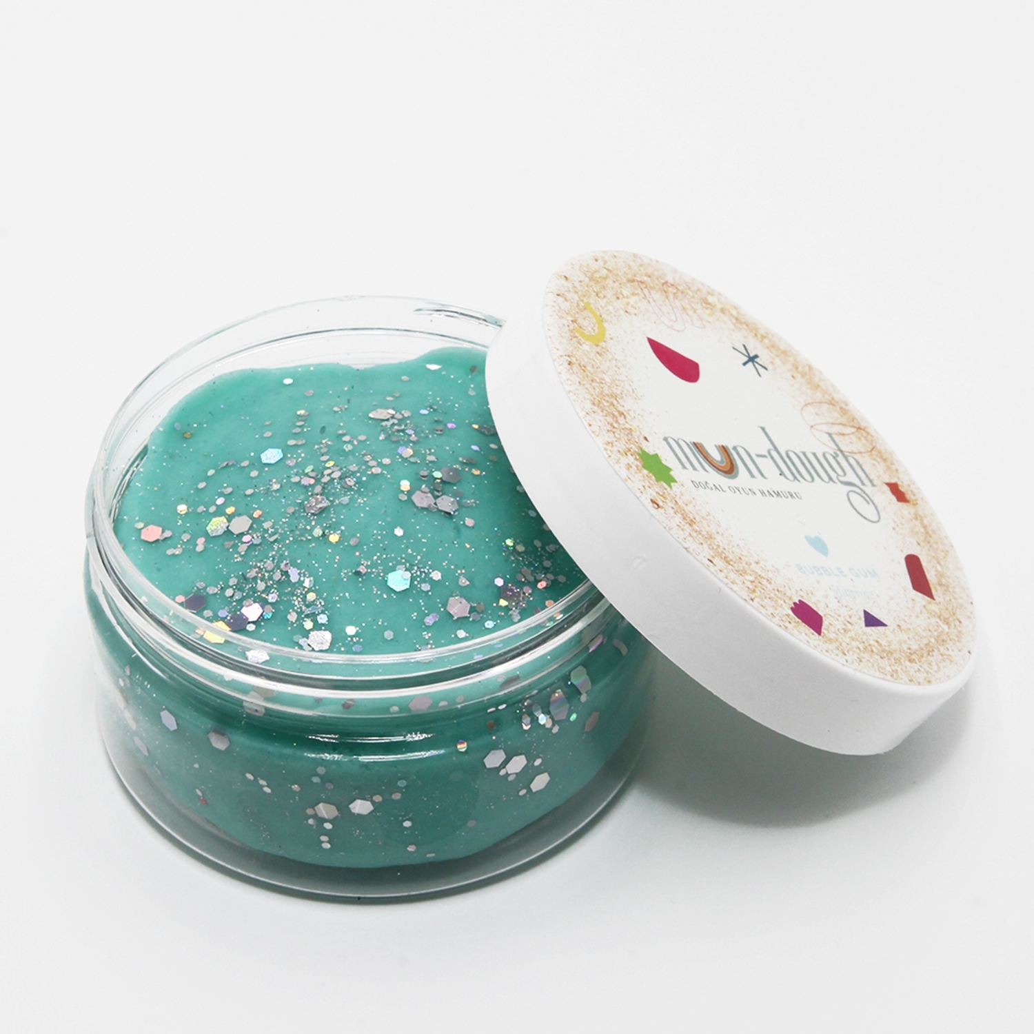 Bubble Gum Glittering Natural Playdough