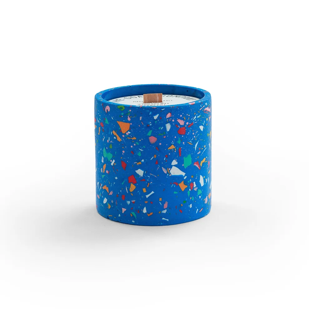 The Goatz Candles - Jesmonite Terrazzo Pattern Ocean Breeze Scented Soy Candle