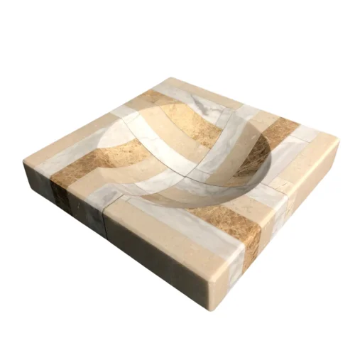 Thinstone - Segmented Block Marble Decorative Object