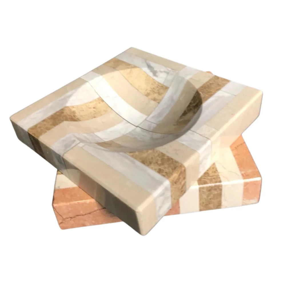 Thinstone - Segmented Block Marble Decorative Object