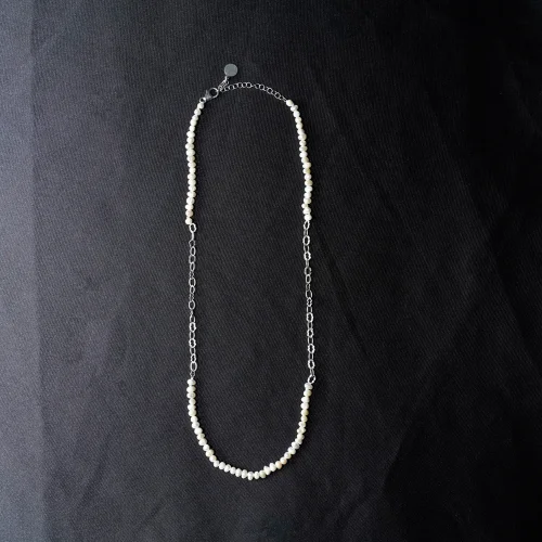 TwoGrazia - Chain Detailed Pearl Necklace