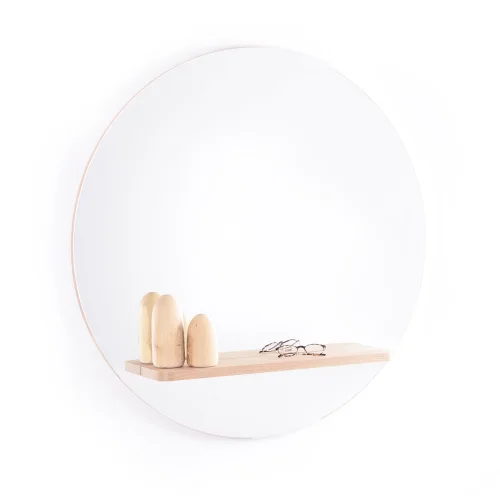 ANANAS - Rounded Mirror With Shelf