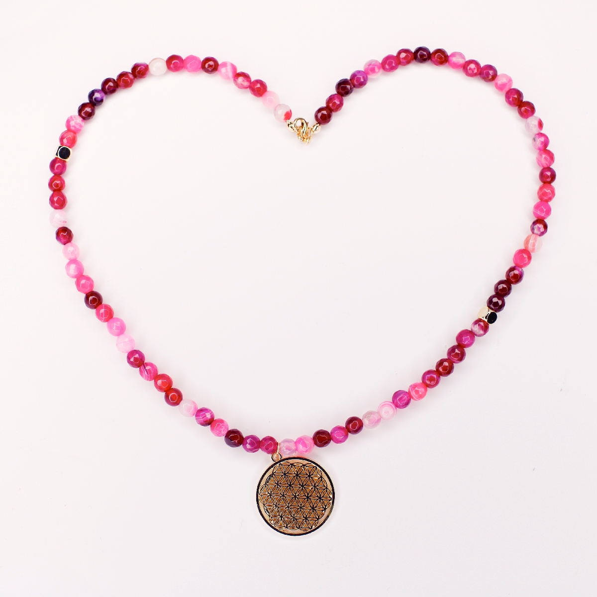 Carneal Flower Of Life Necklace