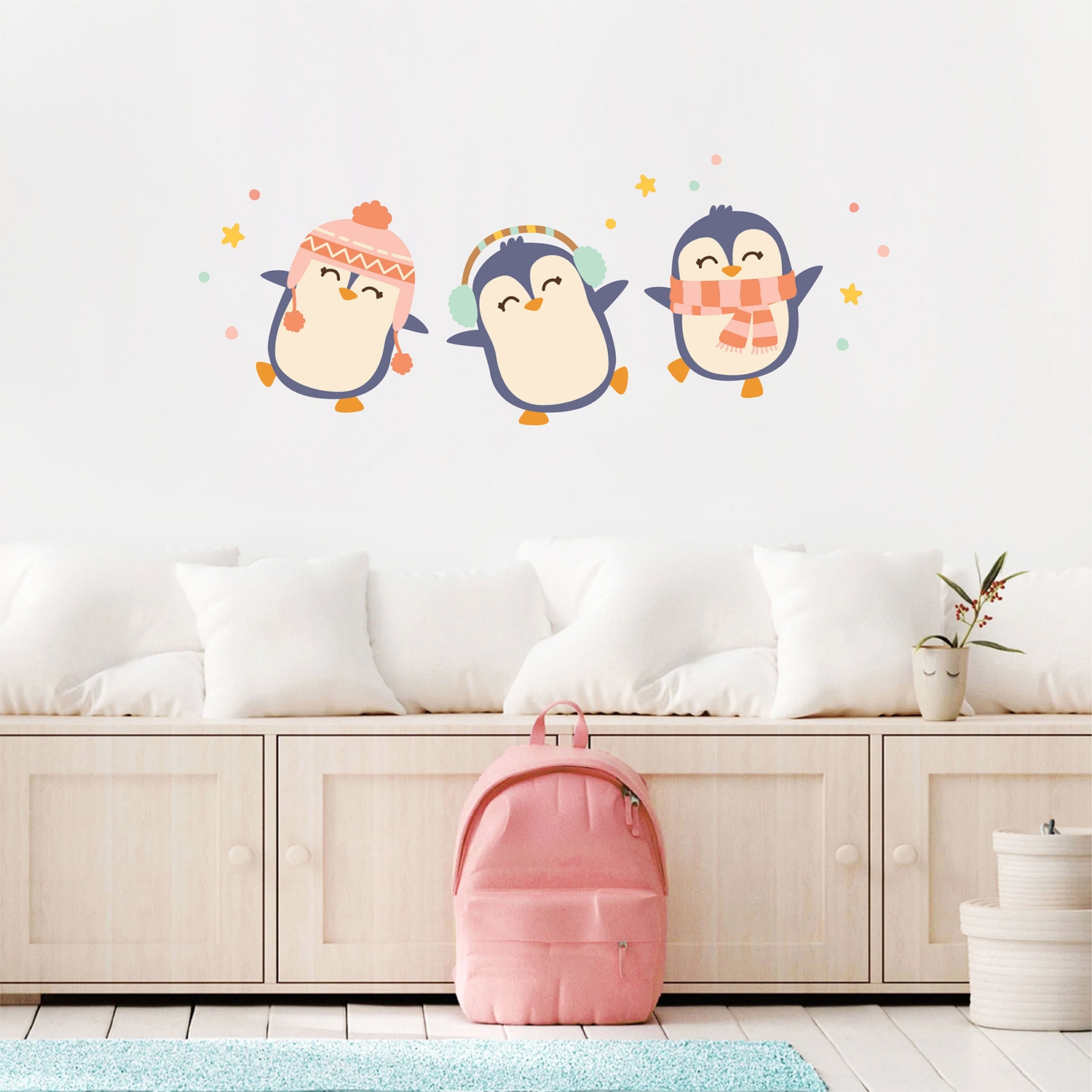 Dancing Penguins Wall Sticker