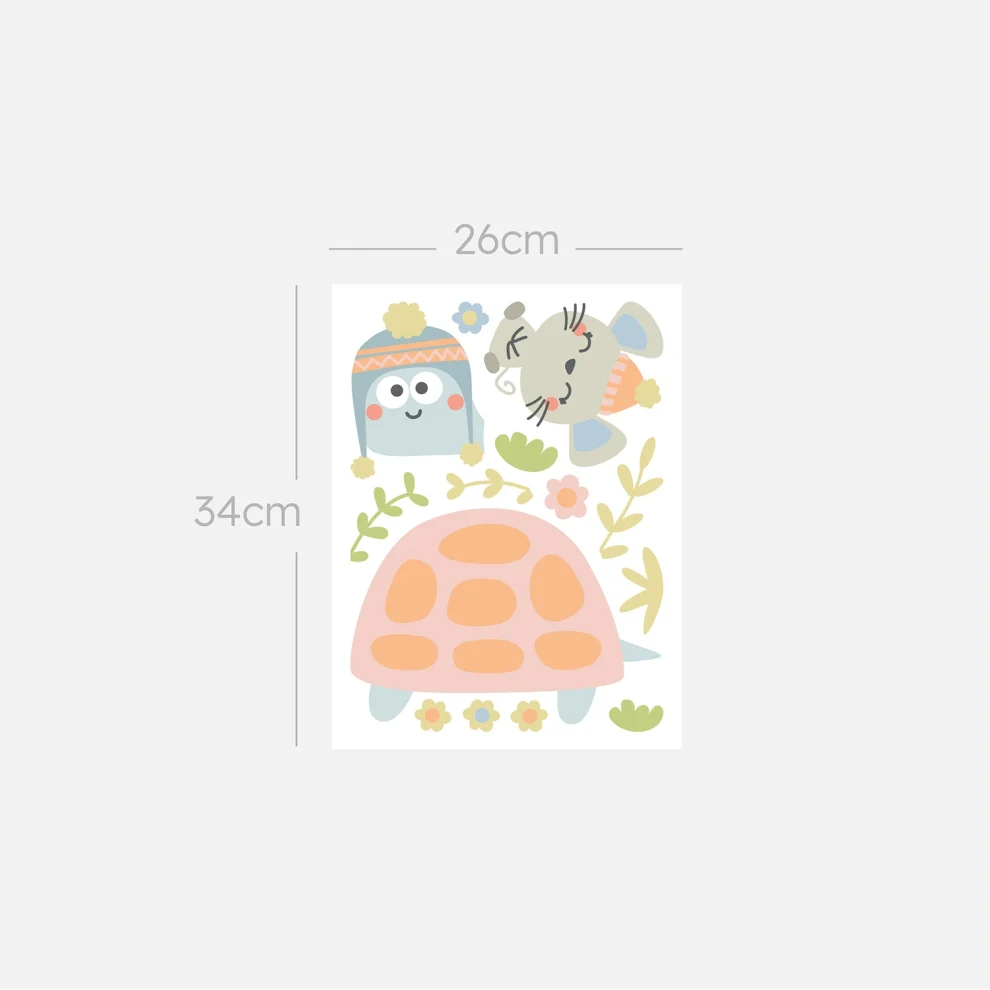 Jüppo - Kaplumbağa Ve Fare Duvar Sticker