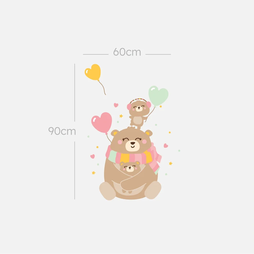 Jüppo - Happy Teddy Folks Wall Sticker