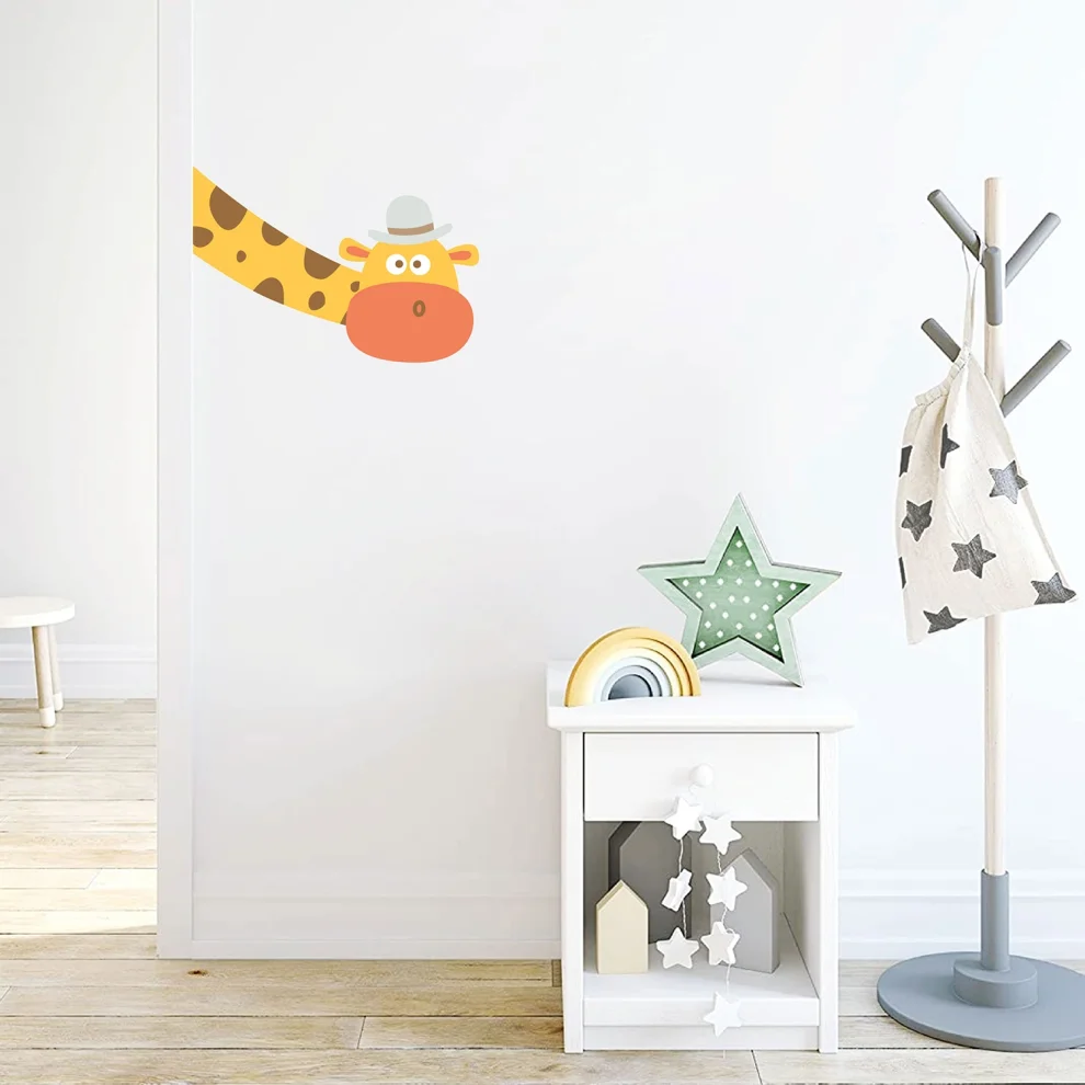 Jüppo - Giraffe Out Of The Blue Wall Sticker