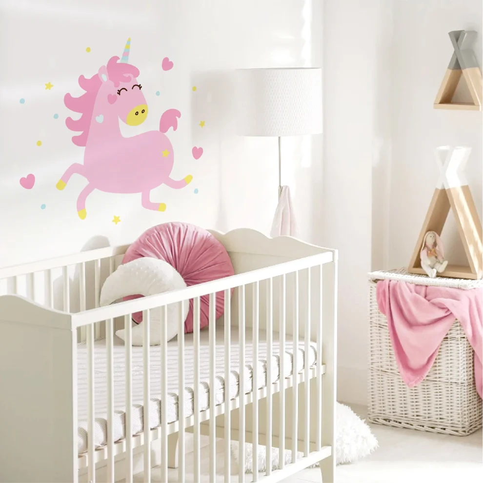 Jüppo - Flying Pink Unicorn Wall Sticker