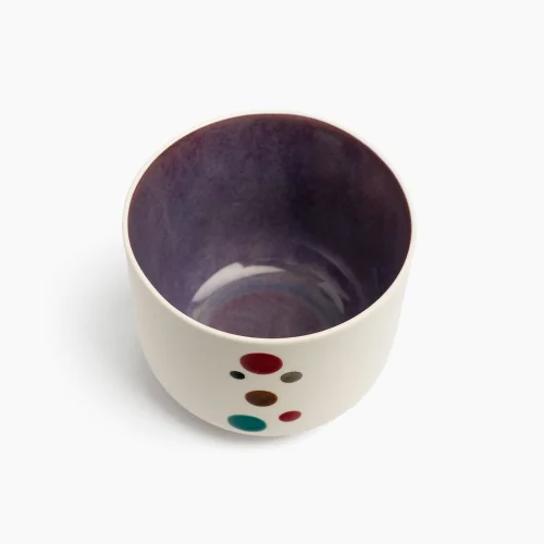 Yasemin Uğurlu Clay Works - Bliss Dottie Plum Porcelain Cup