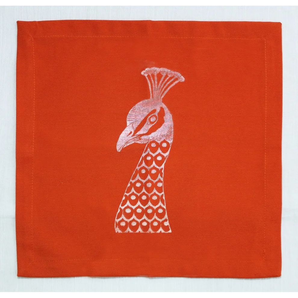 Deec Design Studio - Set Of 6 Peacock Napkin