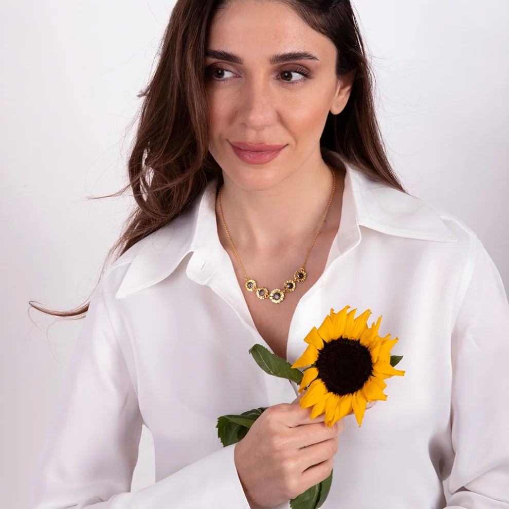 Ezra Baghaki Jewellery - Ayçiçekleri Kolye