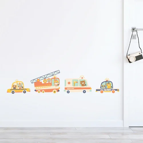 Jüppo - Emergency Vehicles Wall Sticker