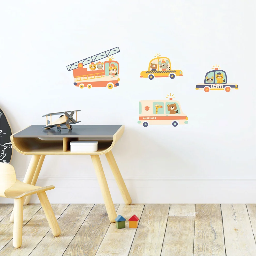 Jüppo - Emergency Vehicles Wall Sticker