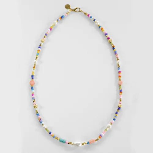 Pierre Violette - Dolly Colorful Gemstone, Bead Pearl Necklace