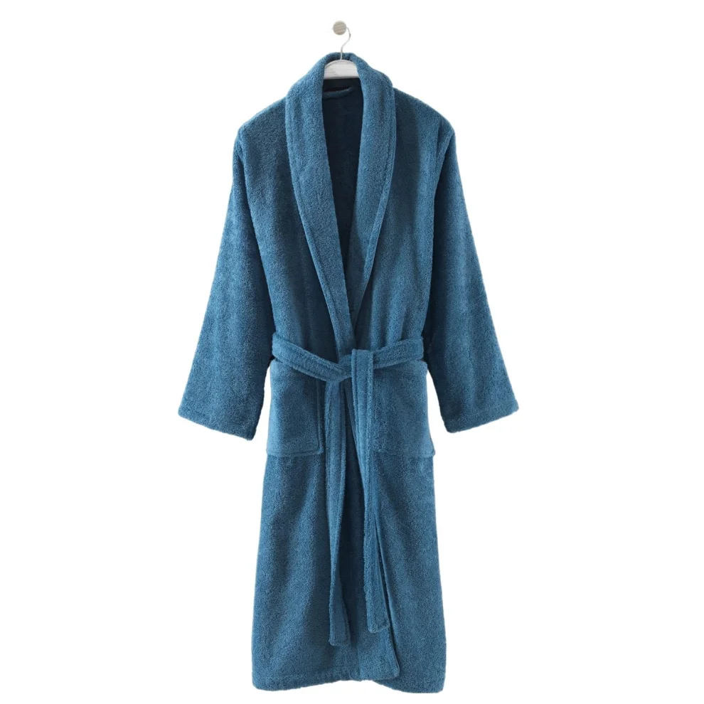 DK Store - Sicilia Cotton Bathrobe L-XL Blue | hipicon