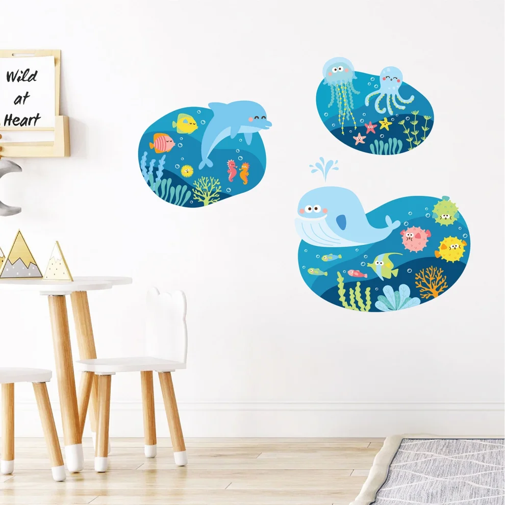 Jüppo - Blue Ocean Wall Sticker - Big Board