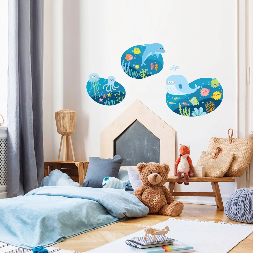 Jüppo - Blue Ocean Wall Sticker - Big Board