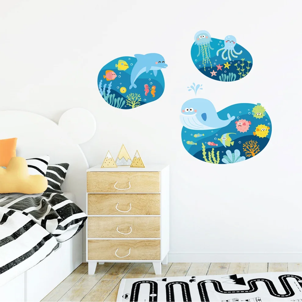 Jüppo - Blue Ocean Wall Sticker - Big Board