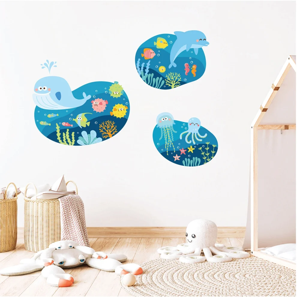 Jüppo - Blue Ocean Wall Sticker - Big Board