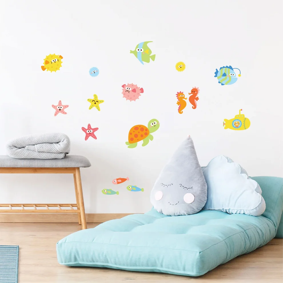 Jüppo - Sea Life Wall Sticker - Bath Set