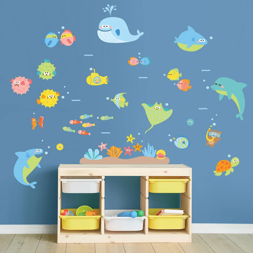 Jüppo - Colourful Underwater World Wall Sticker